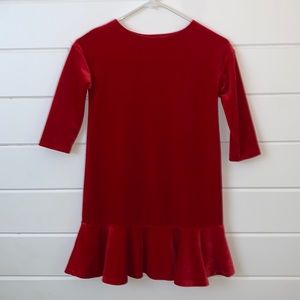 Land’s End girls red ruffled holiday dress